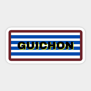 Guichon City in Uruguay Flag Stripes Sticker